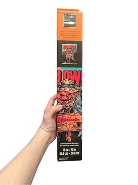 Orange Halloween Paint-By-Number Canvas Kit